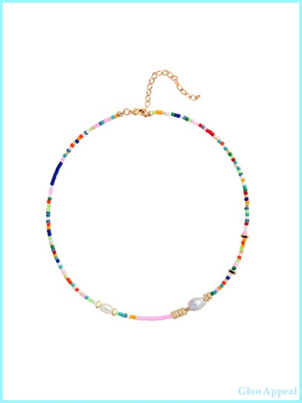 Freshwater Pearl Beaded Necklace 18K Gold Plated Stainless Steel Handmade Boho